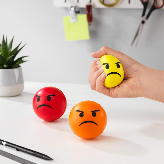 Emoji Stress Balls Set (3 Pack) soft, medium, hard)