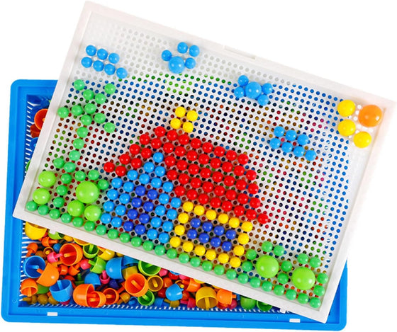 Peg Board with Pegs Set (Coloured)
