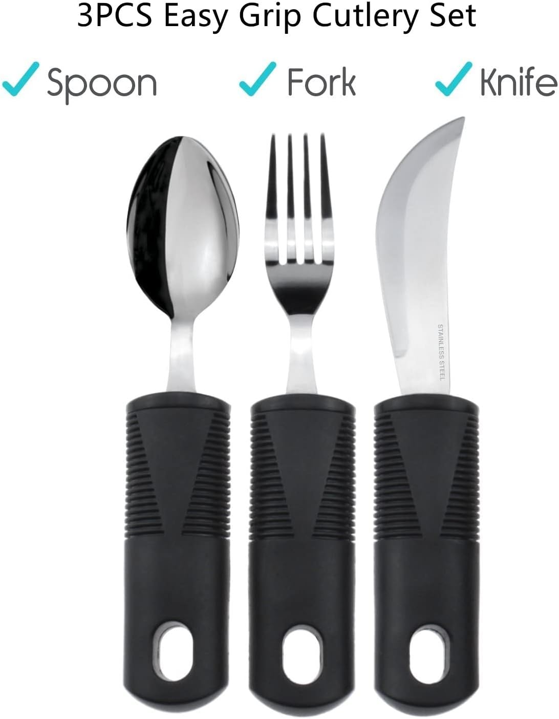 Adaptive Cutlery Set (Weighted Handles)