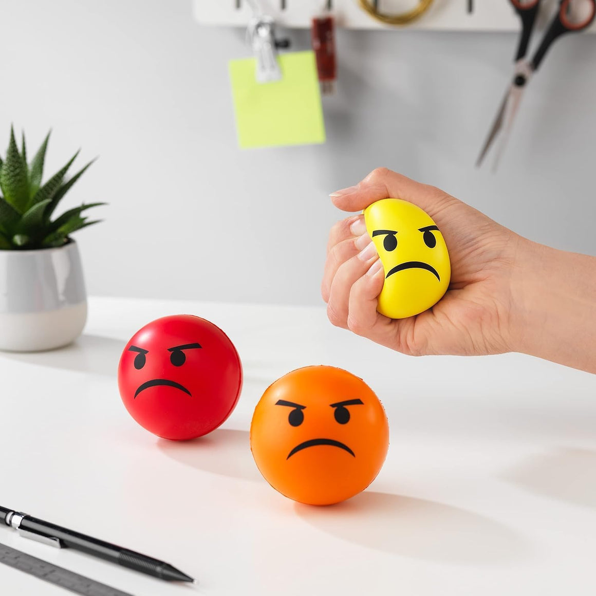 Emoji Stress Balls Set (3 Pack) soft, medium, hard)