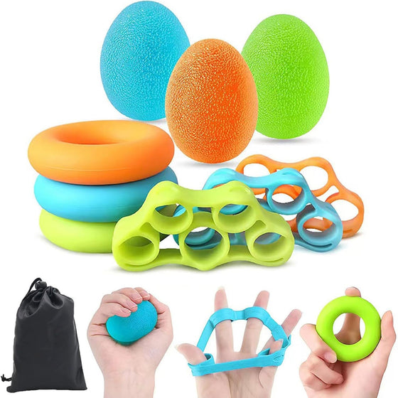 Hand Strengthener Squeeze Ring Set