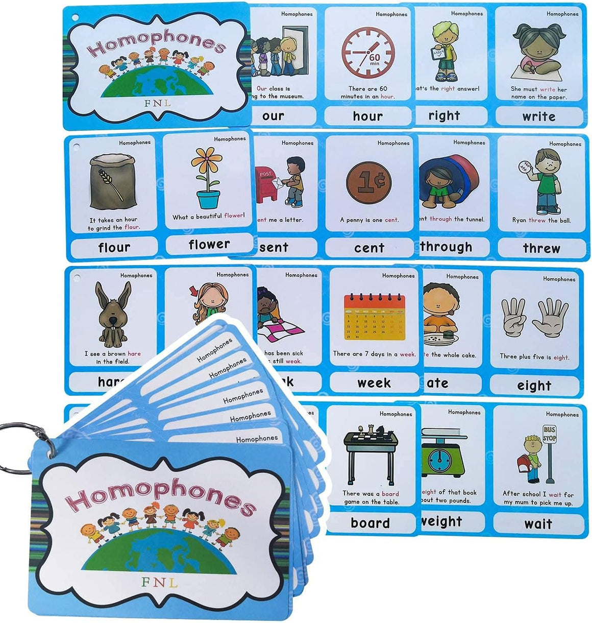 Grammar Flashcard Set (Homophones & Rules)