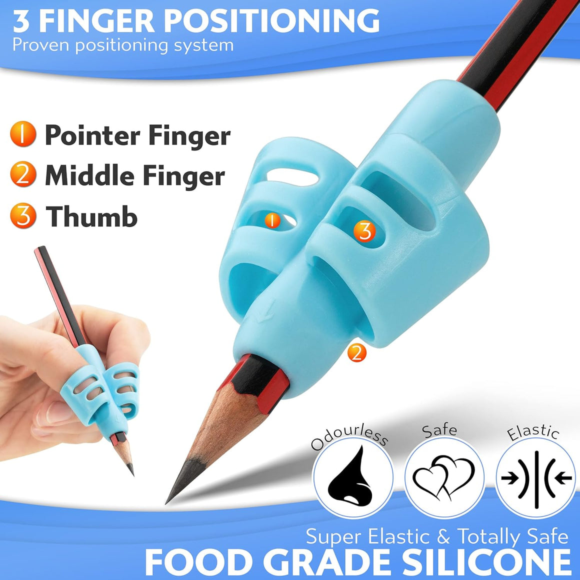 Pencil Grip Set (6 Types – Variety Pack)
