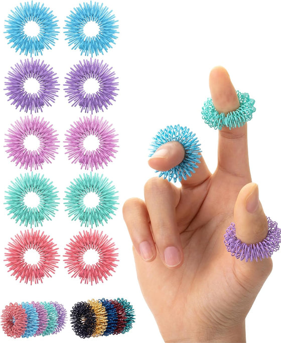 Spiky Sensory Finger Rings (10 Pack)