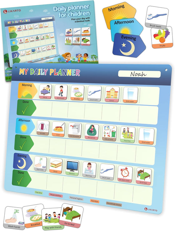 Visual Schedule Board (Velcro Routine Chart)